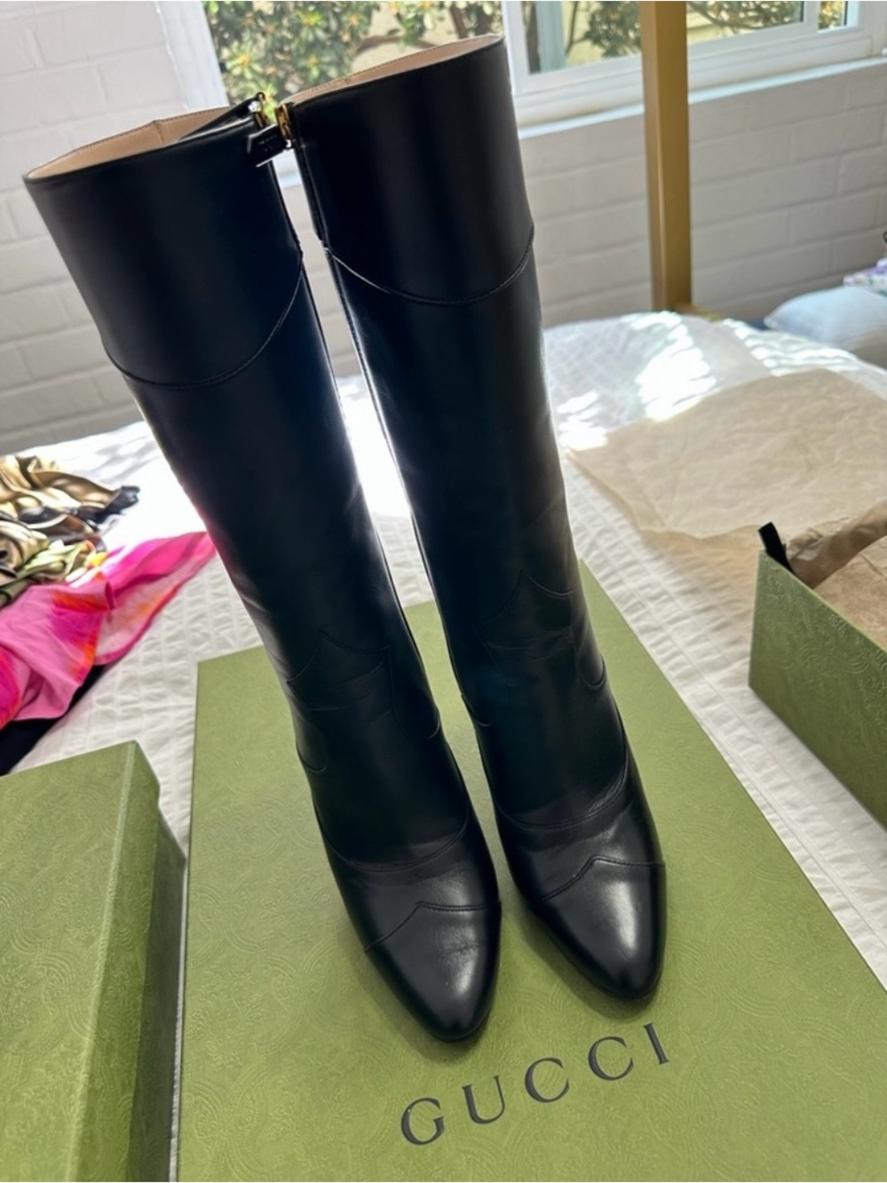Gucci Nappa Charlotte Boots Size: 7.5 lIT 37.5 - w/ Box & Dust Bags - Picture 2 of 8